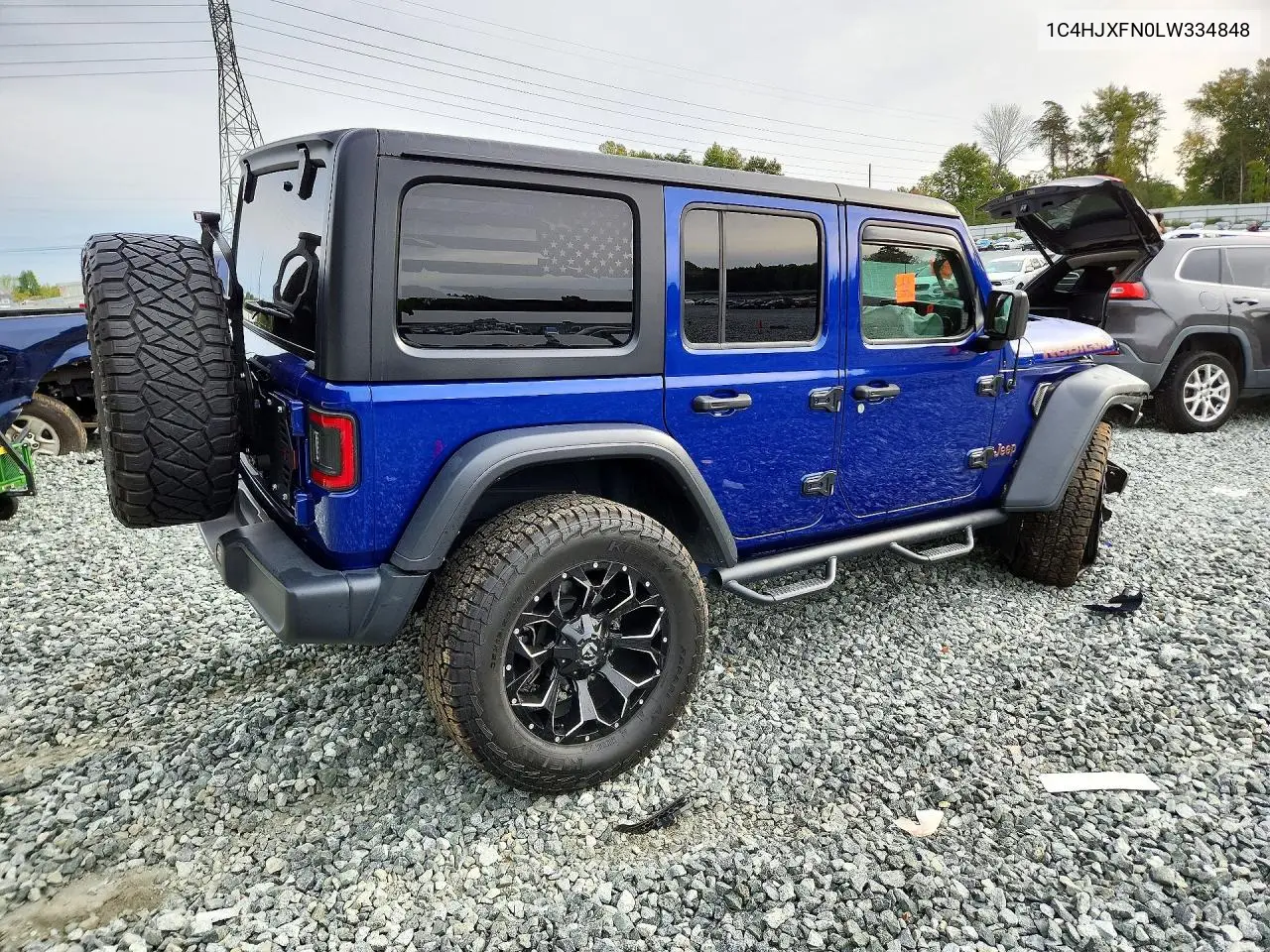 2020 JEEP WRANGLER VIN 1C4HJXFN0LW334848 — фото 3