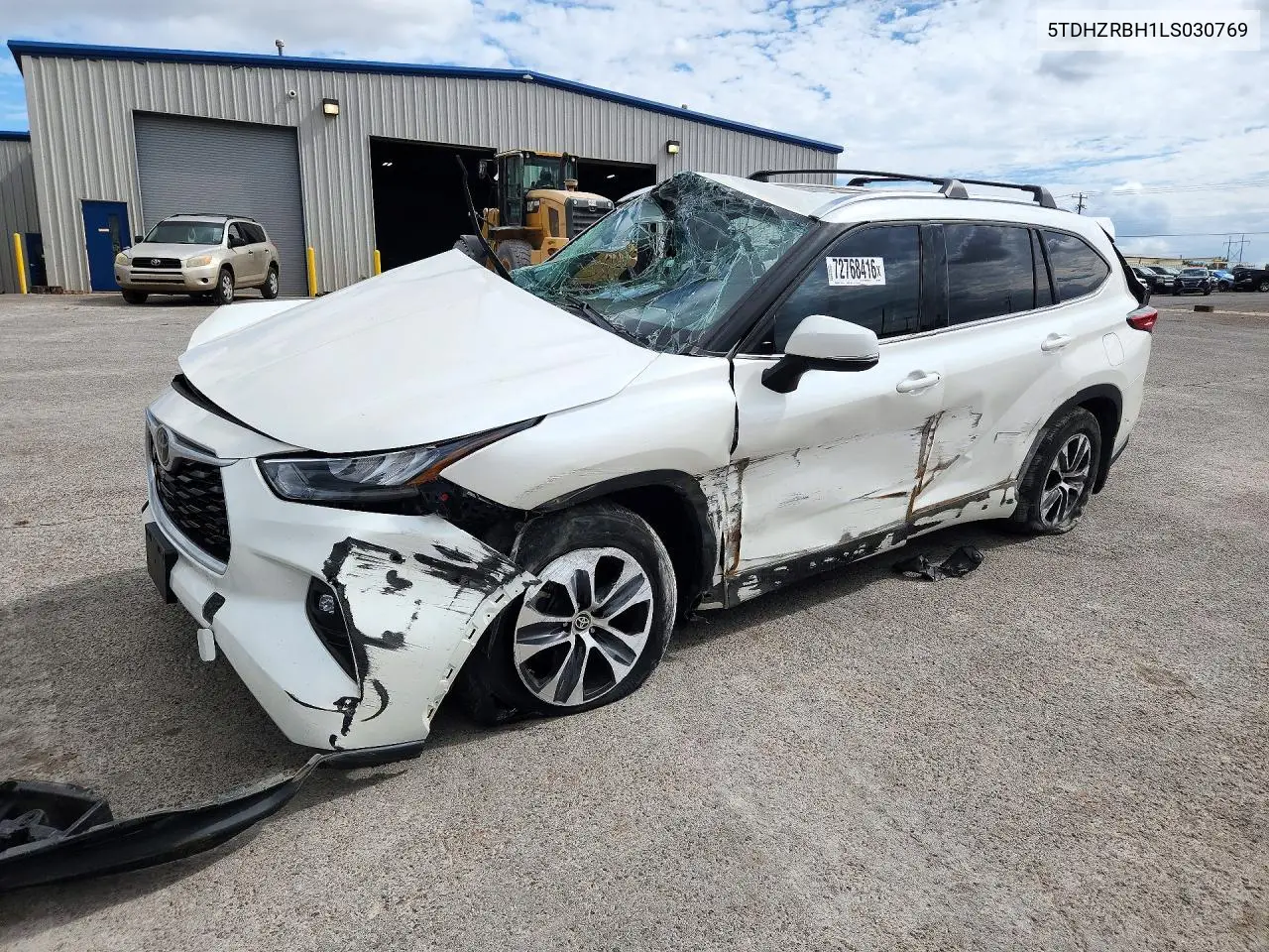 TOYOTA HIGHLANDER 2020, VIN 5TDHZRBH1LS030769