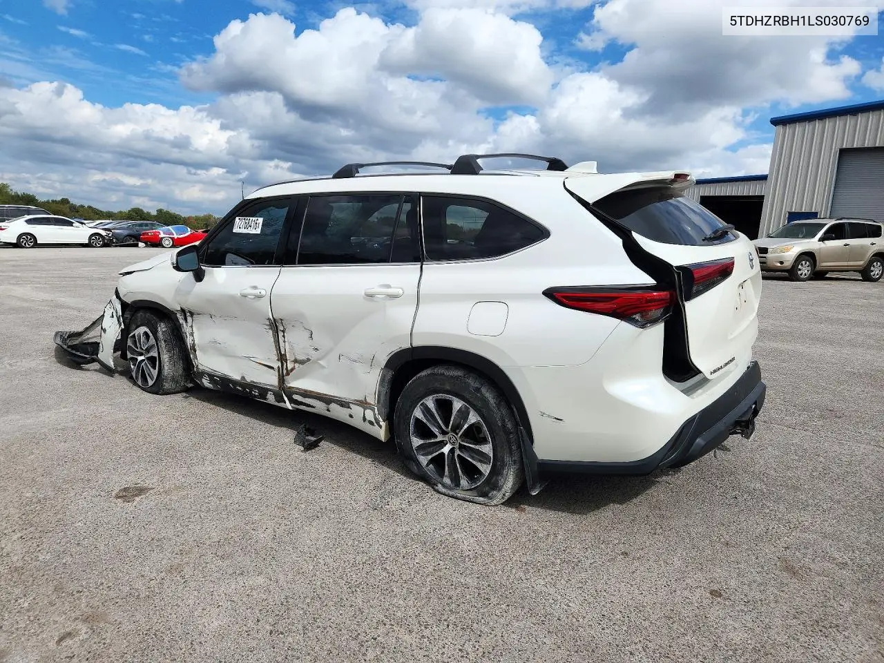 2020 TOYOTA HIGHLANDER VIN 5TDHZRBH1LS030769 — фото 2
