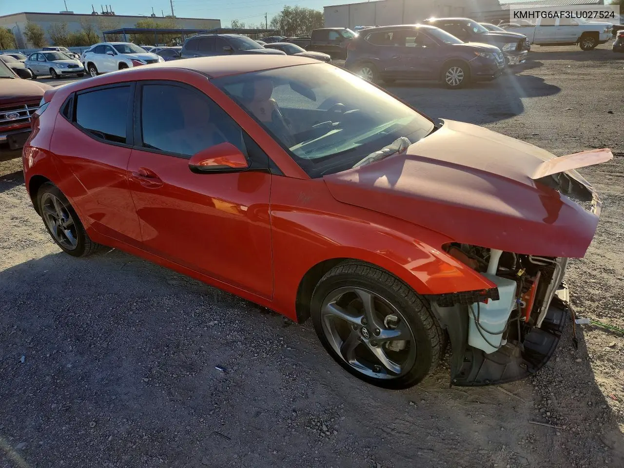 2020 HYUNDAI VELOSTER VIN KMHTG6AF3LU027524 — фото 4