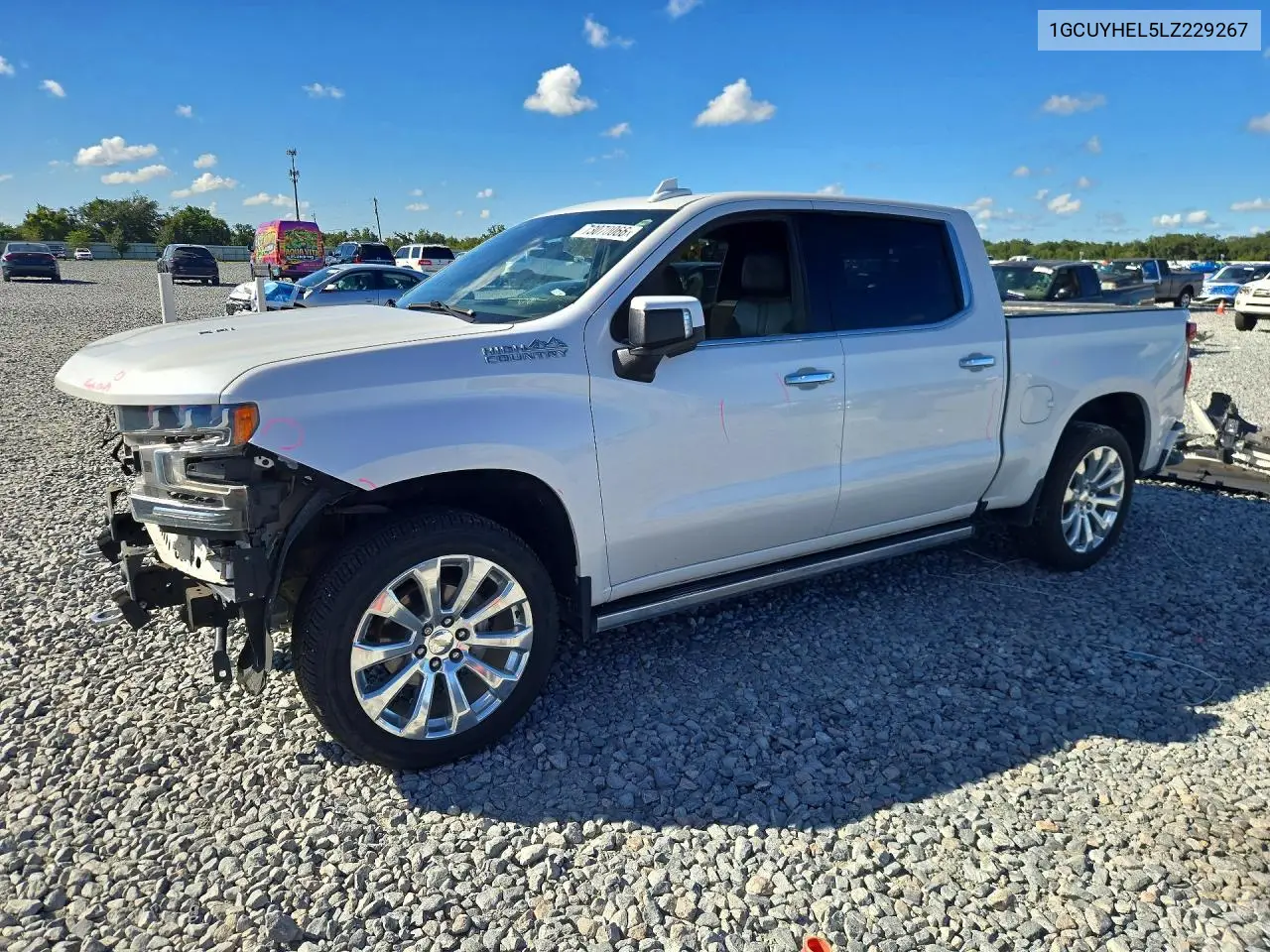 CHEVROLET SILVERADO 2020, VIN 1GCUYHEL5LZ229267