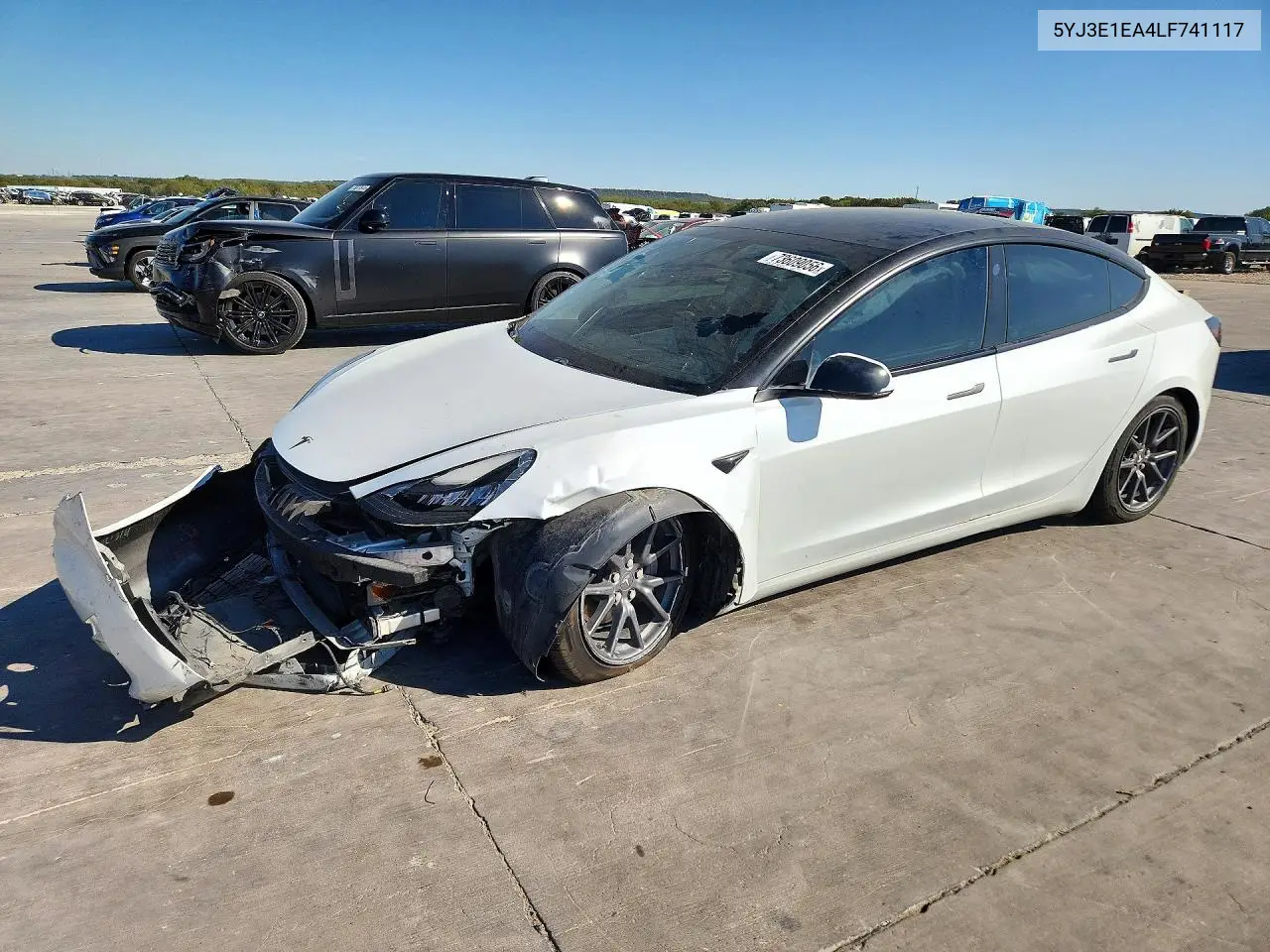 TESLA MODEL 3 2020, VIN 5YJ3E1EA4LF741117