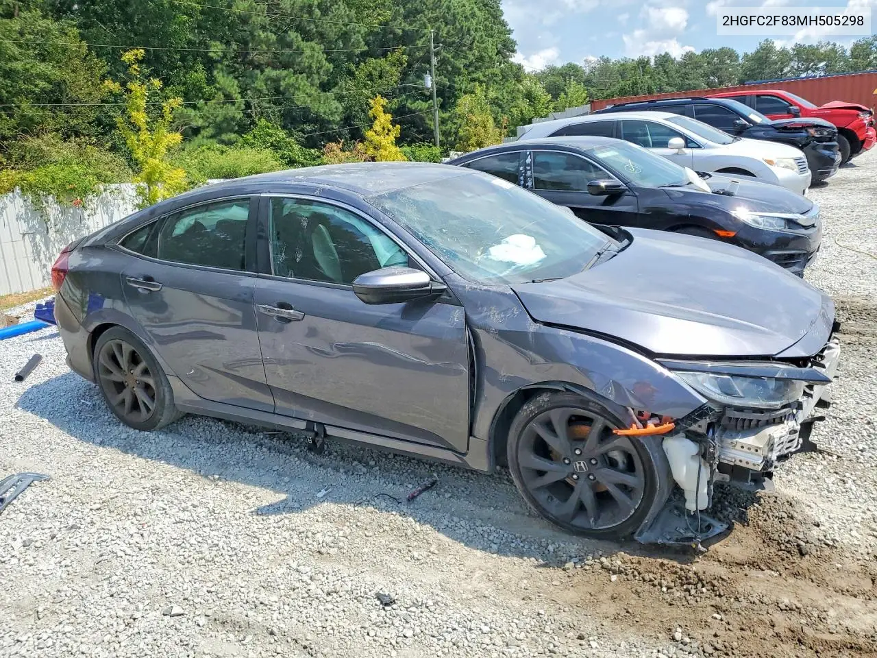 2021 HONDA CIVIC VIN 2HGFC2F83MH505298 — фото 4