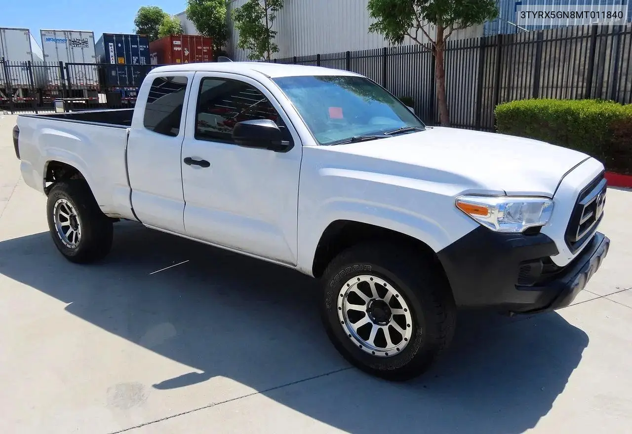 TOYOTA TACOMA 2021, VIN 3TYRX5GN8MT011840