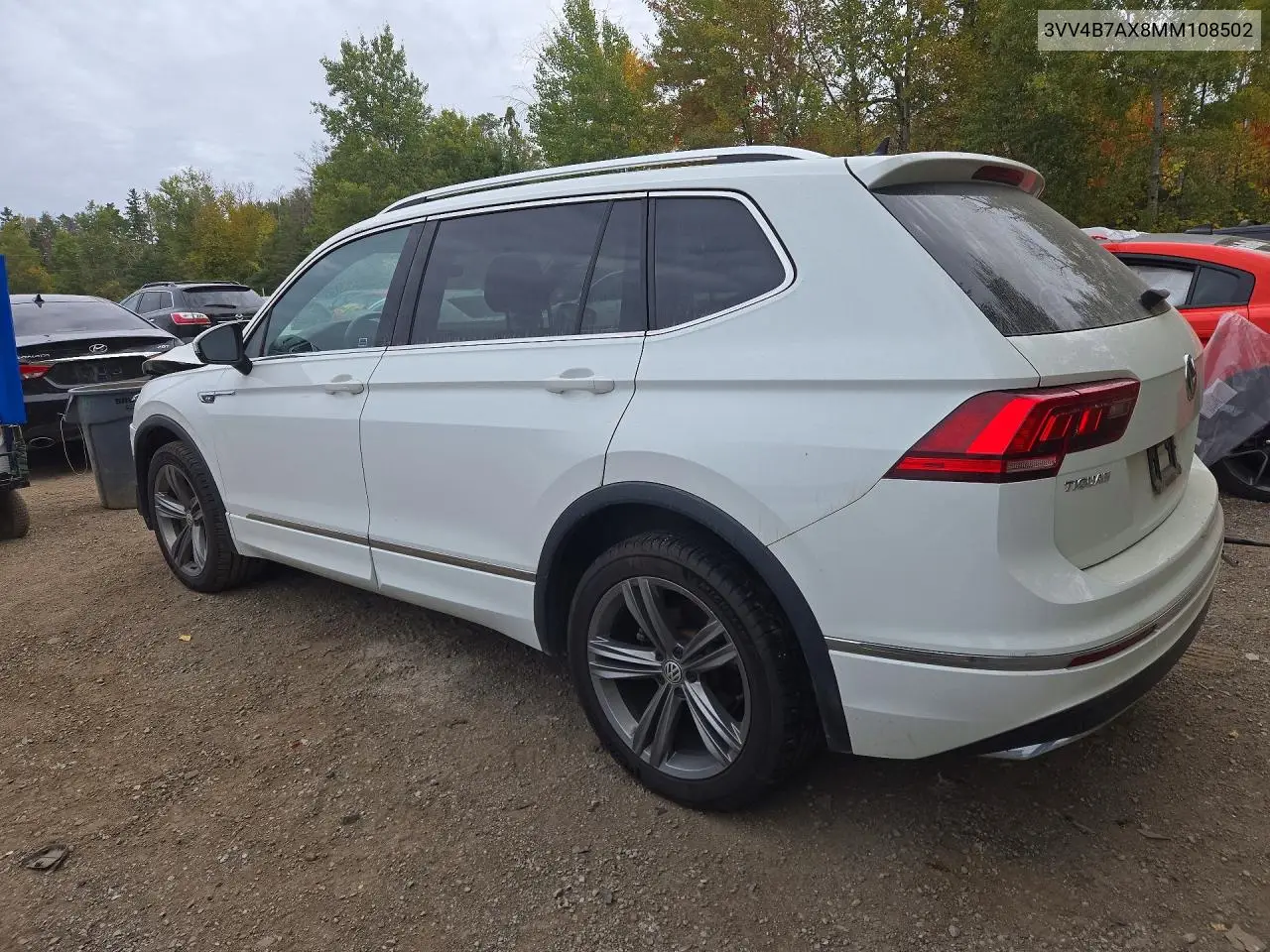 2021 VOLKSWAGEN TIGUAN VIN 3VV4B7AX8MM108502 — фото 2