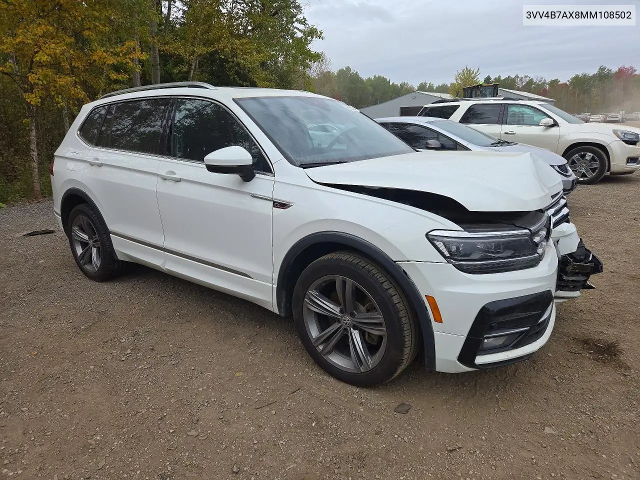 2021 VOLKSWAGEN TIGUAN VIN 3VV4B7AX8MM108502 — фото 4