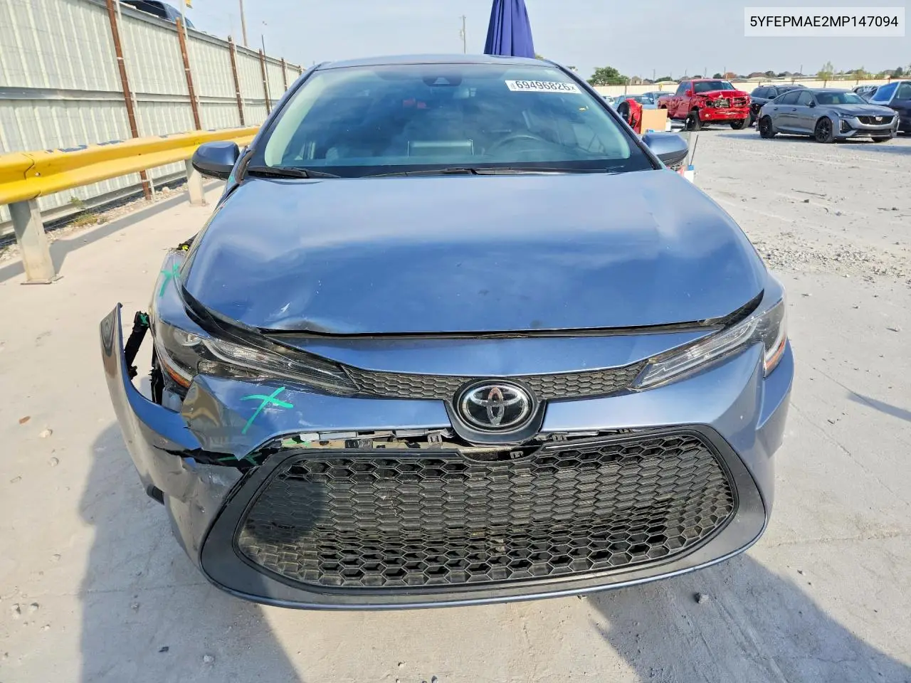 2021 TOYOTA COROLLA VIN 5YFEPMAE2MP147094 — фото 5
