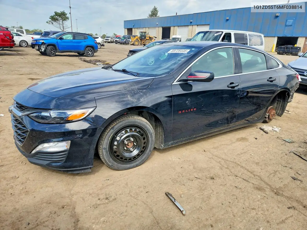CHEVROLET MALIBU 2021, VIN 1G1ZD5ST6MF038814