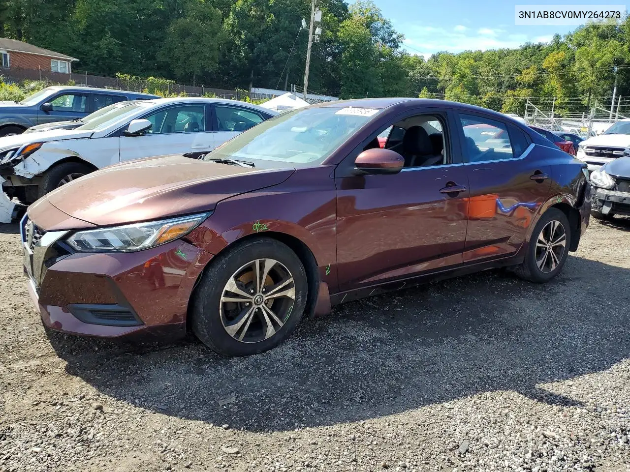 NISSAN SENTRA 2021, VIN 3N1AB8CV0MY264273