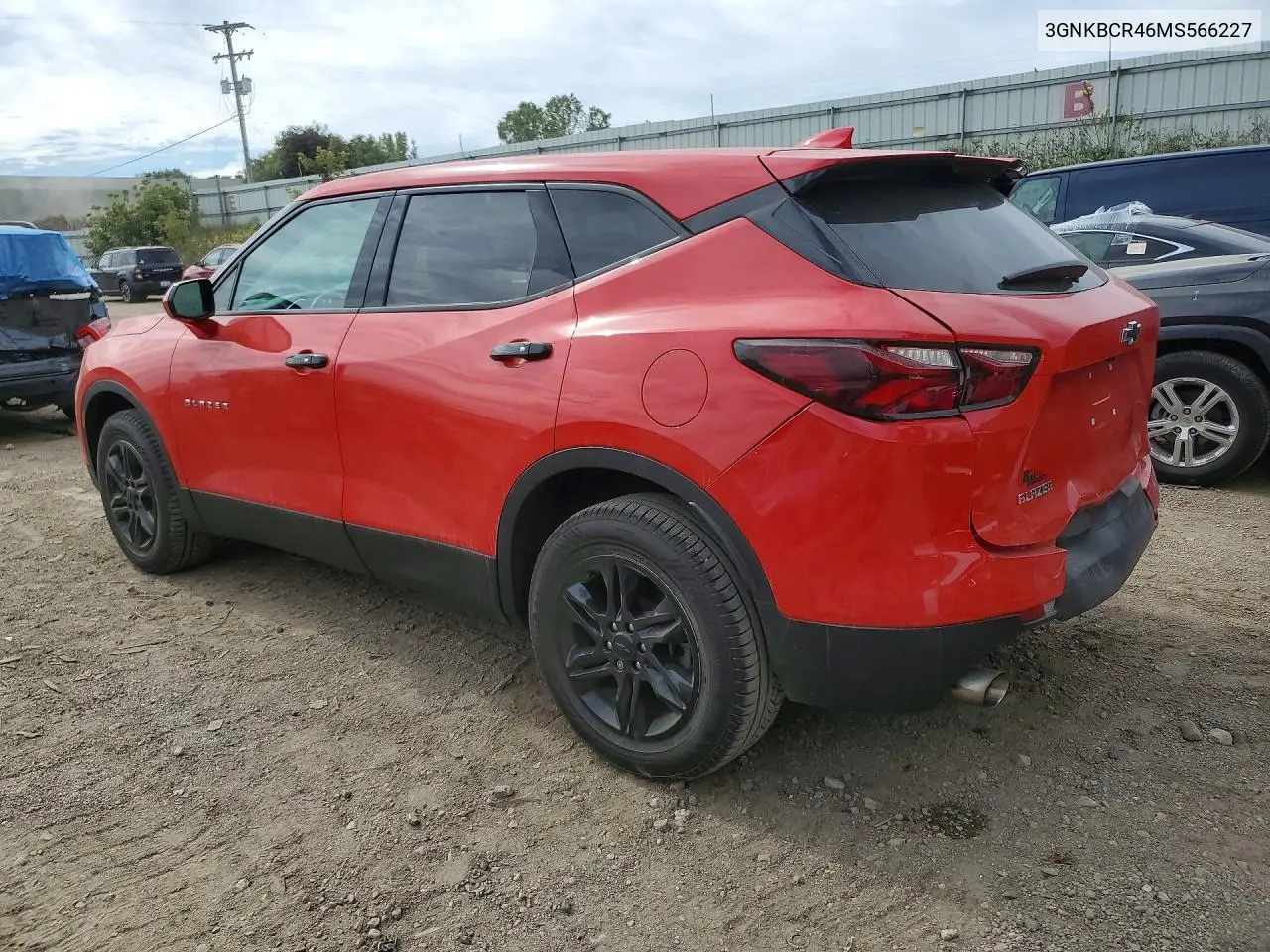 2021 CHEVROLET BLAZER VIN 3GNKBCR46MS566227 — фото 2