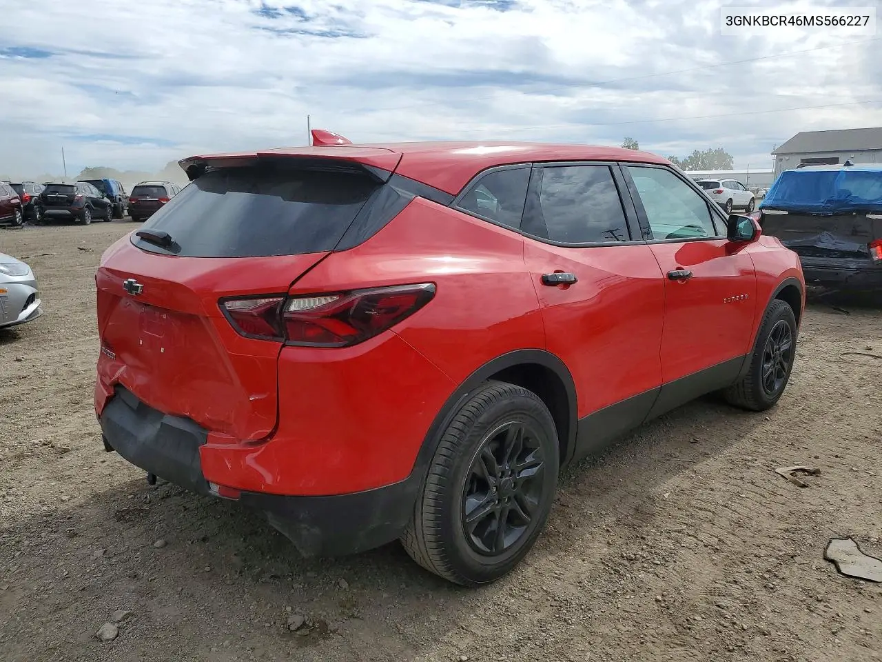 2021 CHEVROLET BLAZER VIN 3GNKBCR46MS566227 — фото 3