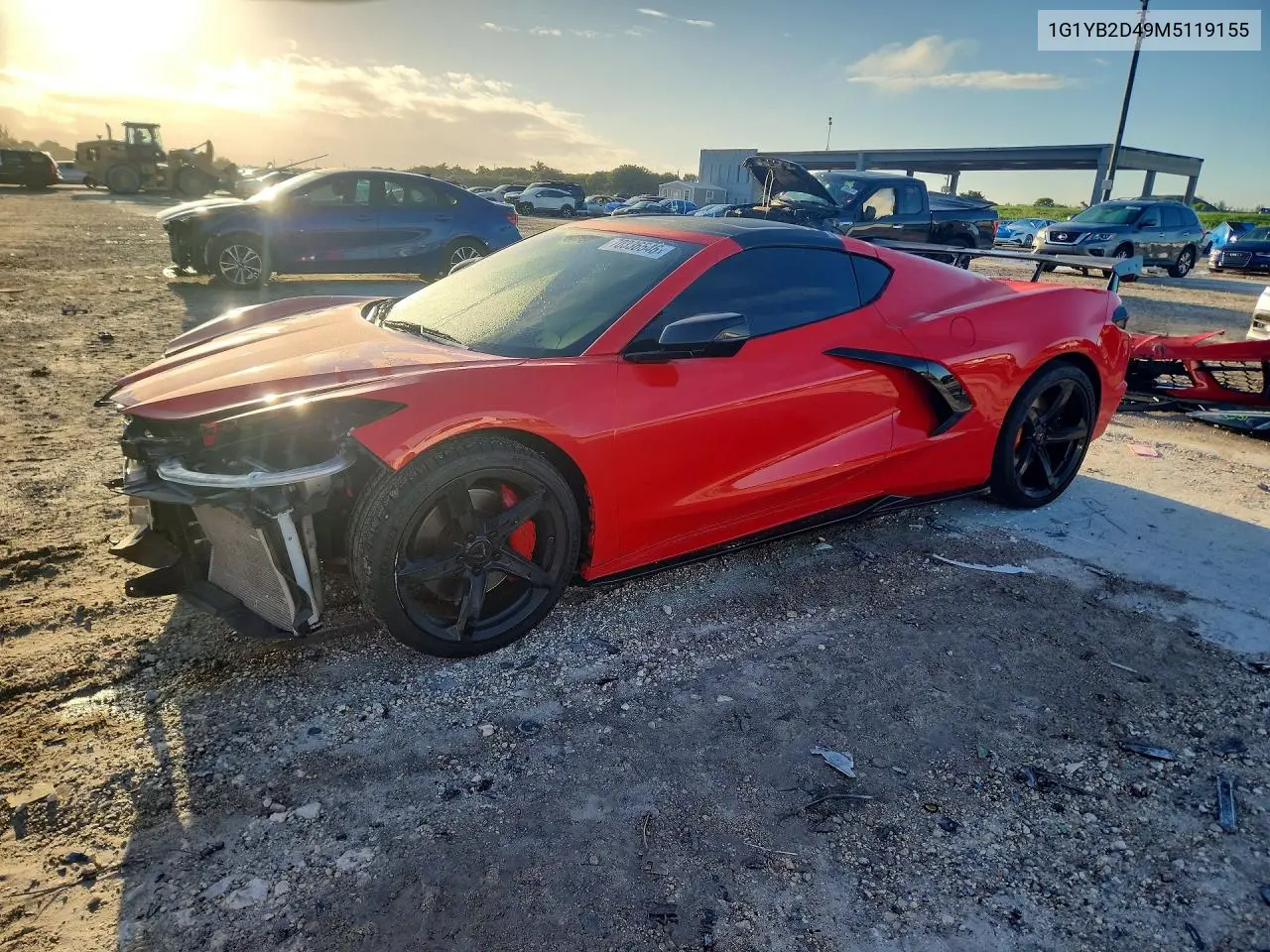 CHEVROLET CORVETTE 2021, VIN 1G1YB2D49M5119155