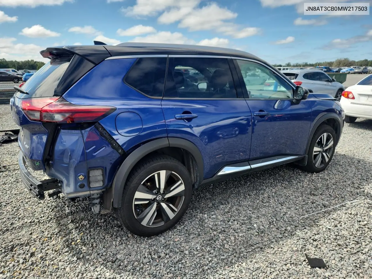 2021 NISSAN ROGUE VIN JN8AT3CB0MW217503 — фото 3