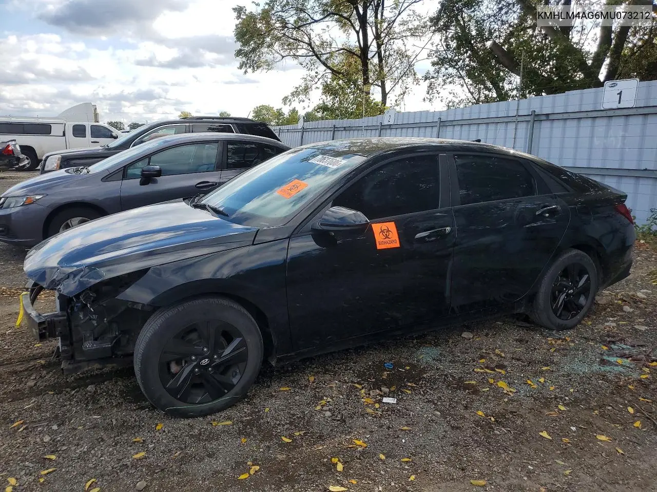 HYUNDAI ELANTRA 2021, VIN KMHLM4AG6MU073212
