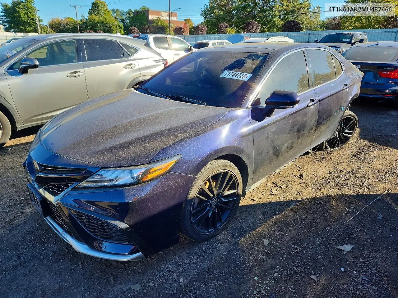 TOYOTA CAMRY 2021, VIN 4T1K61AK2MU487466