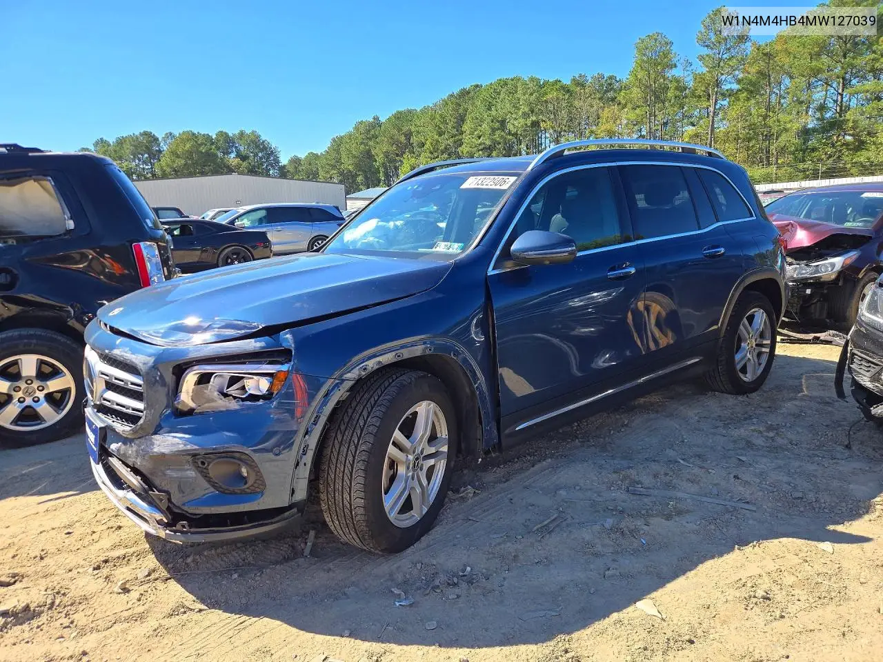 MERCEDES GLB 2021, VIN W1N4M4HB4MW127039