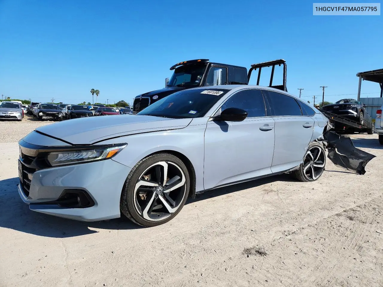 HONDA ACCORD 2021, VIN 1HGCV1F47MA057795