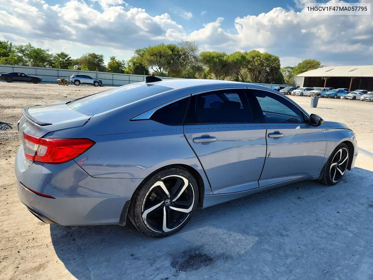 2021 HONDA ACCORD VIN 1HGCV1F47MA057795 — фото 3