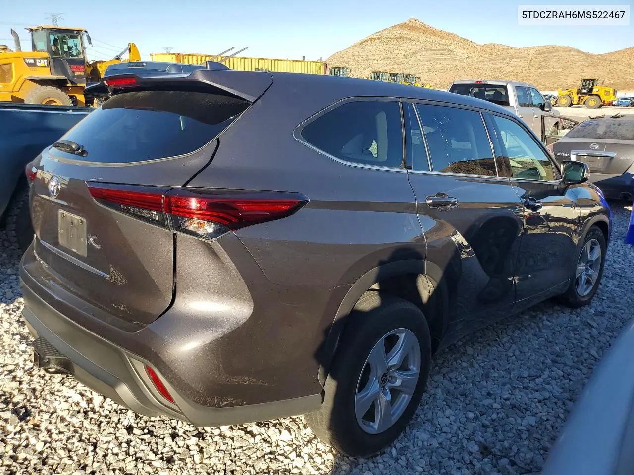 2021 TOYOTA HIGHLANDER VIN 5TDCZRAH6MS522467 — фото 3