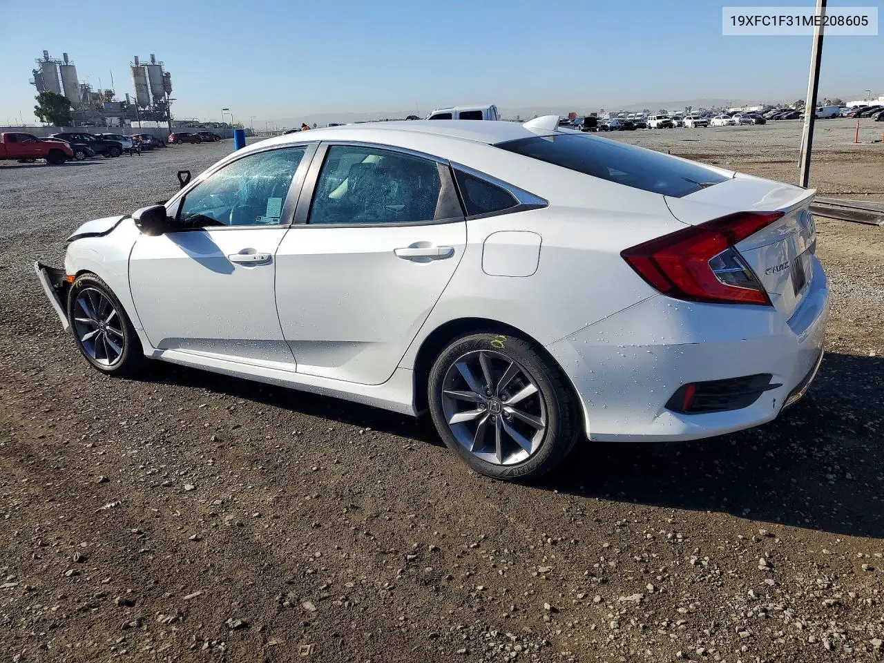 2021 HONDA CIVIC VIN 19XFC1F31ME208605 — фото 2