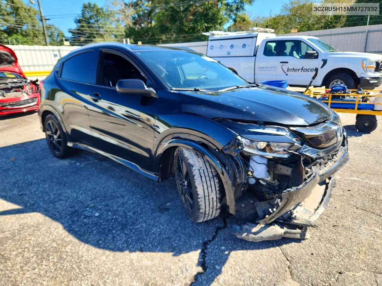 2021 HONDA HR-V VIN 3CZRU5H15MM727332 — фото 4