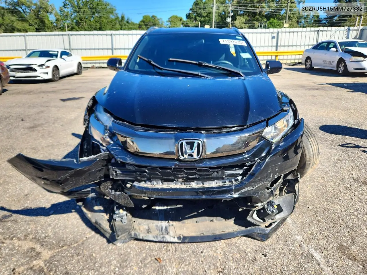 2021 HONDA HR-V VIN 3CZRU5H15MM727332 — фото 5