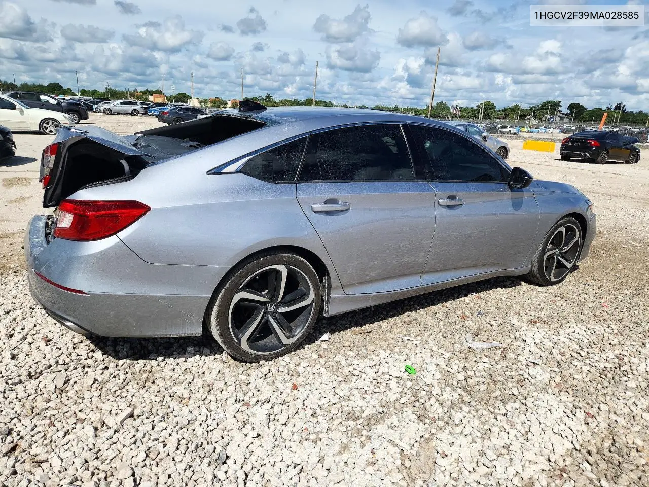 2021 HONDA ACCORD VIN 1HGCV2F39MA028585 — фото 3