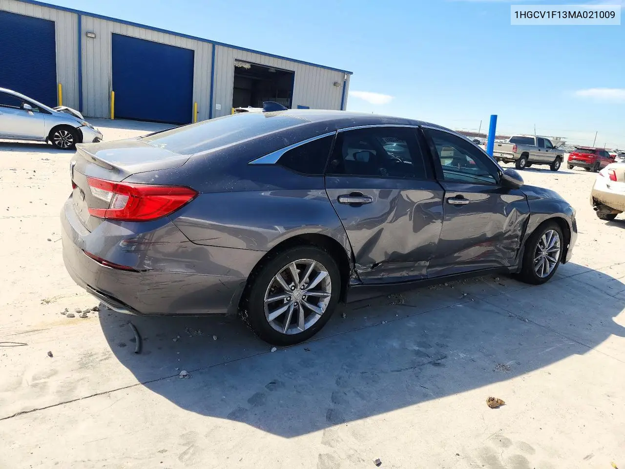 2021 HONDA ACCORD VIN 1HGCV1F13MA021009 — фото 3