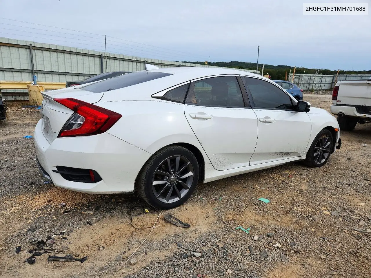 2021 HONDA CIVIC VIN 2HGFC1F31MH701688 — фото 3
