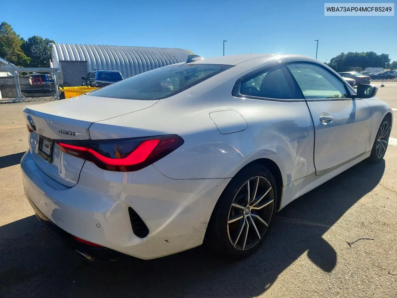 2021 BMW 4ER VIN WBA73AP04MCF85249 — фото 3