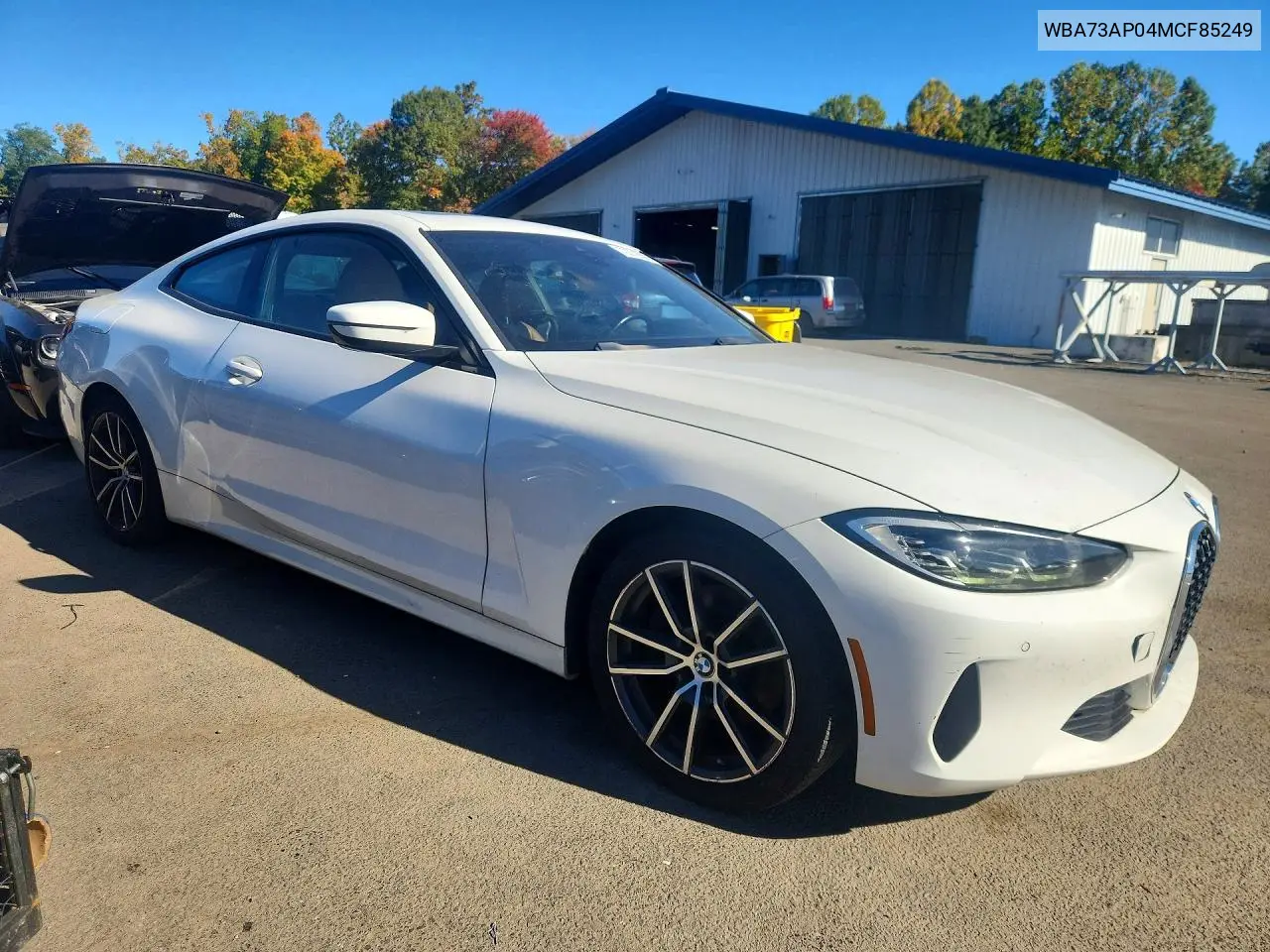 2021 BMW 4ER VIN WBA73AP04MCF85249 — фото 4