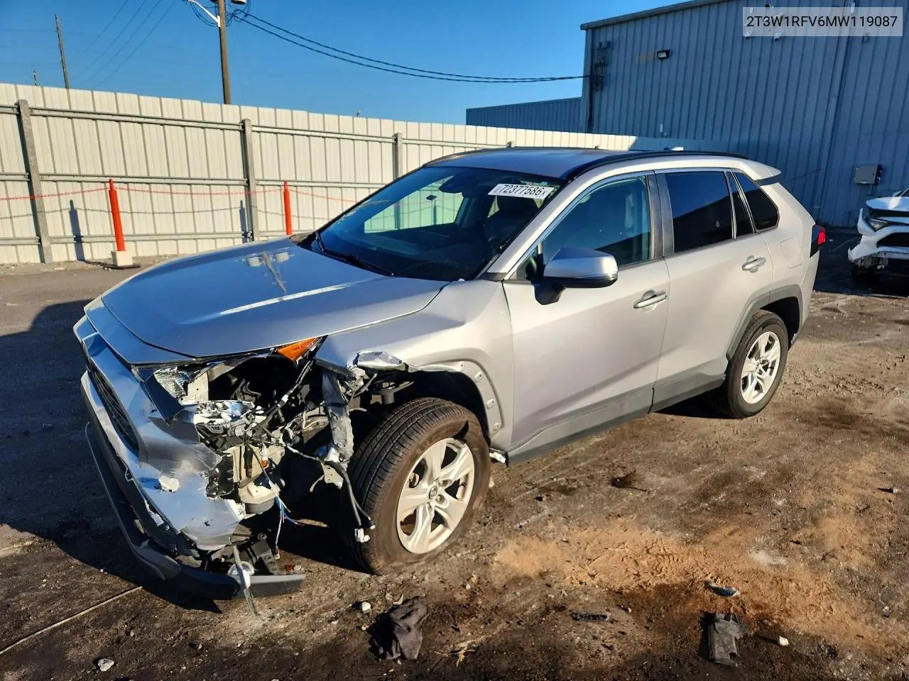 TOYOTA RAV 4 2021, VIN 2T3W1RFV6MW119087
