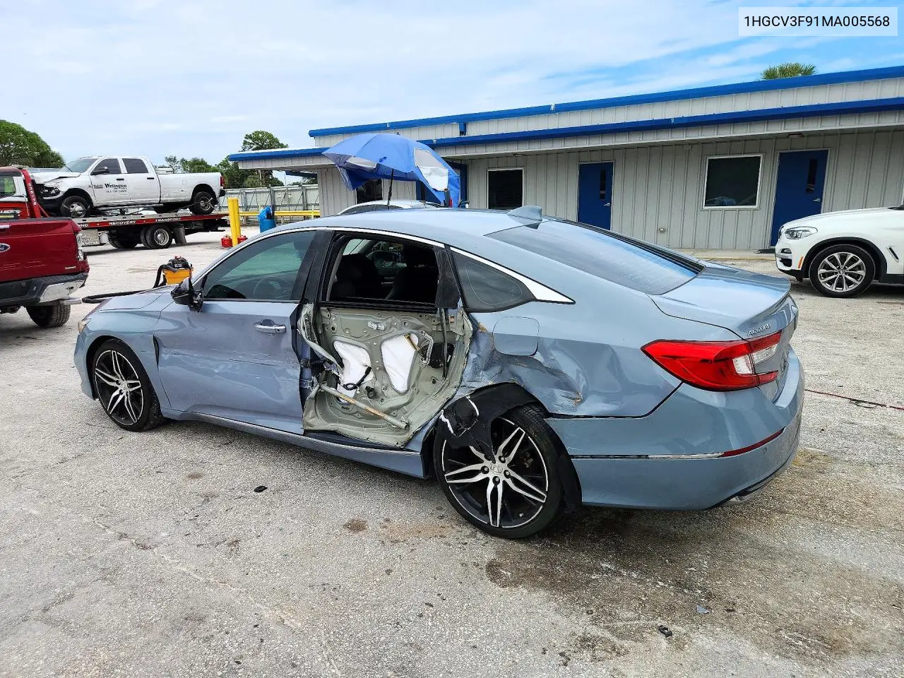 2021 HONDA ACCORD VIN 1HGCV3F91MA005568 — фото 2