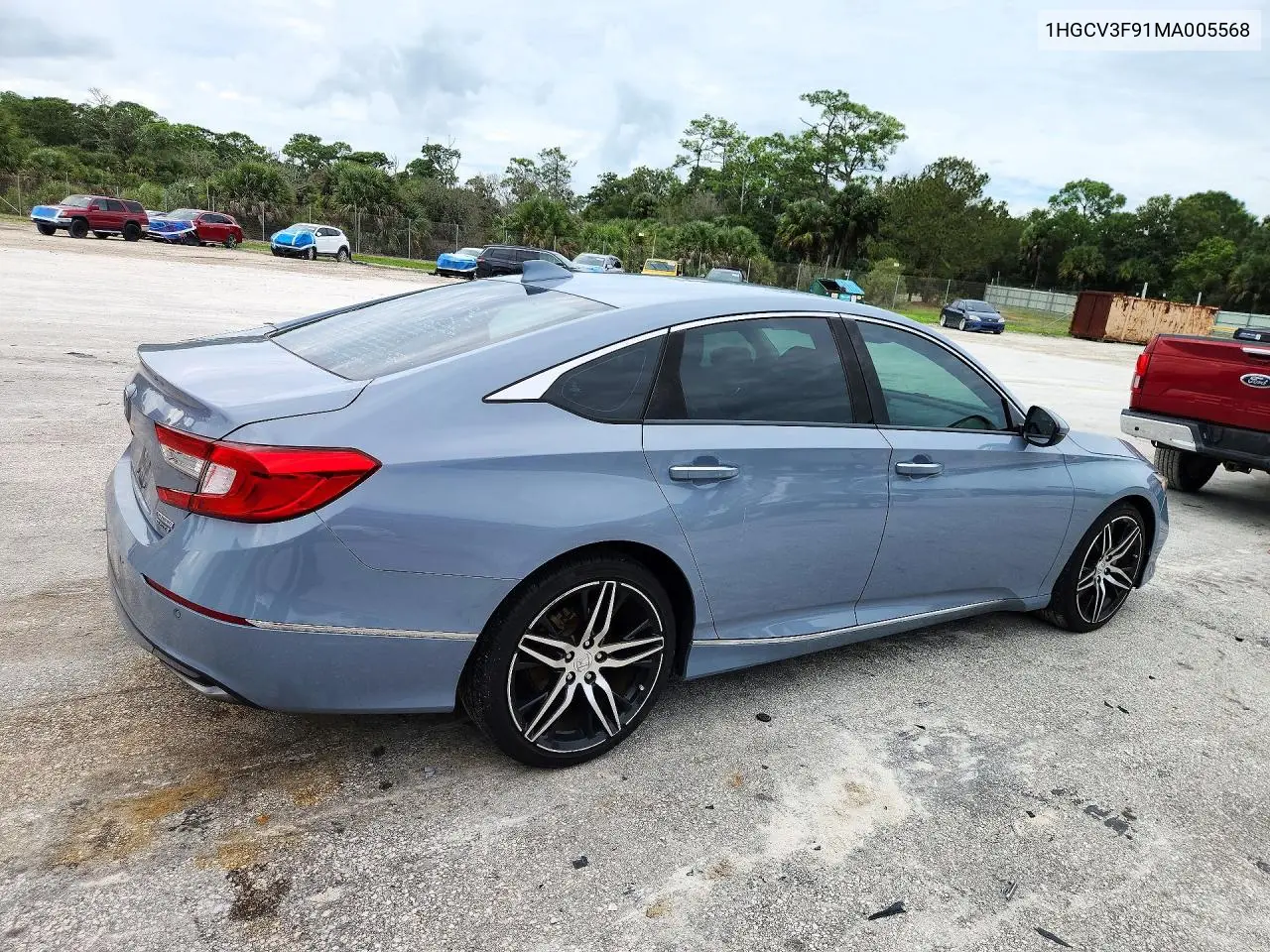 2021 HONDA ACCORD VIN 1HGCV3F91MA005568 — фото 3