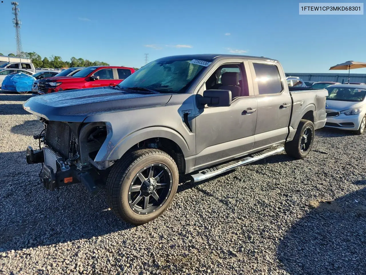FORD F-150 2021, VIN 1FTEW1CP3MKD68301