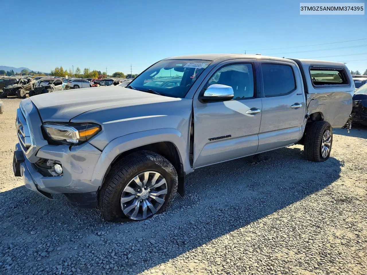 TOYOTA TACOMA 2021, VIN 3TMGZ5AN0MM374395