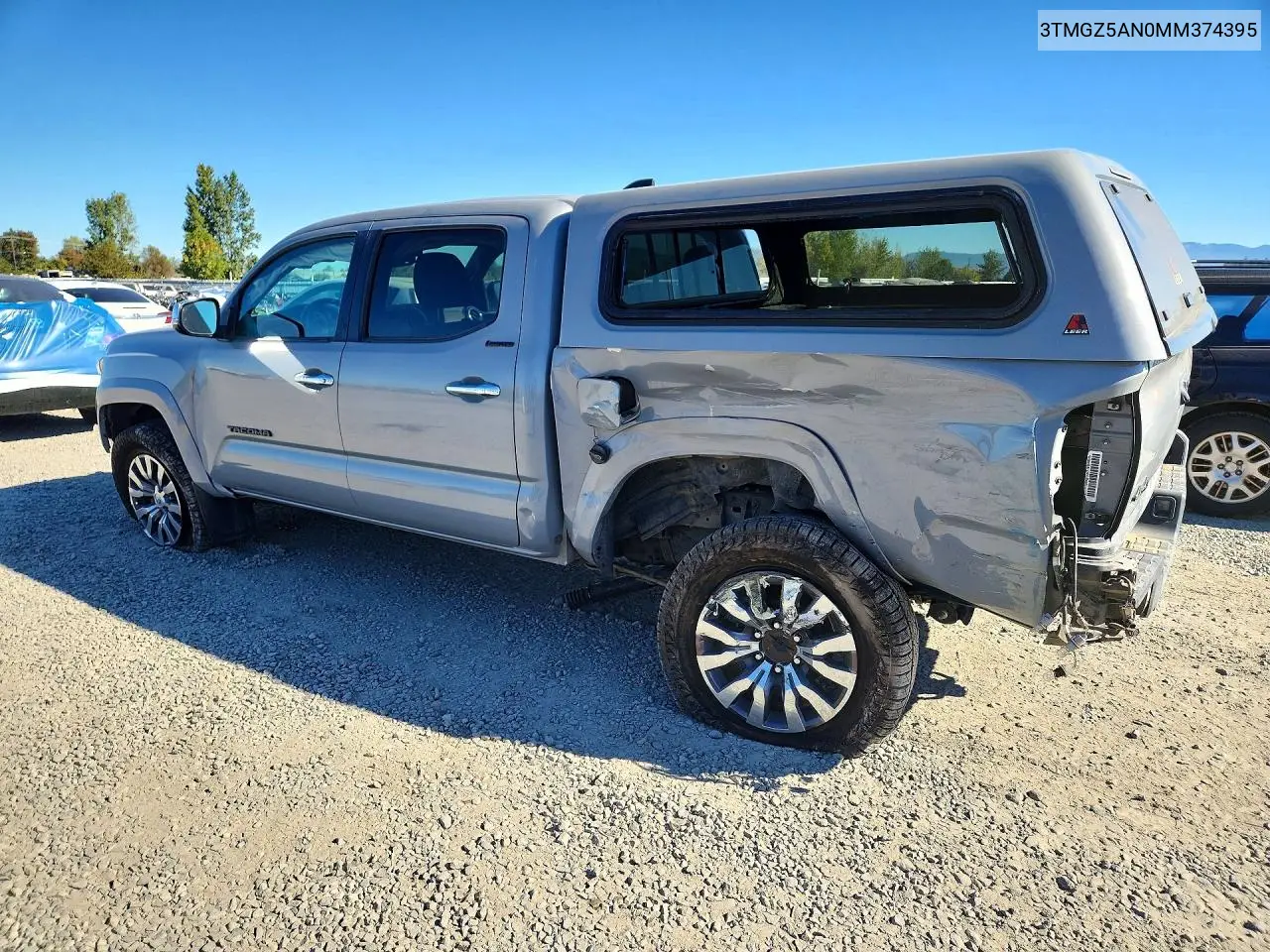 2021 TOYOTA TACOMA VIN 3TMGZ5AN0MM374395 — фото 2