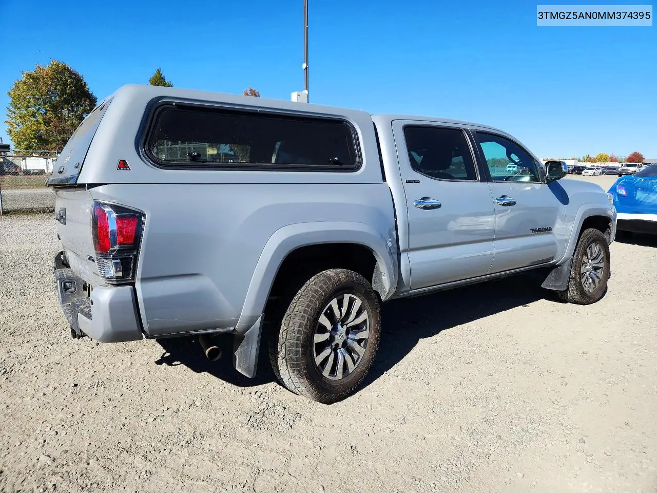 2021 TOYOTA TACOMA VIN 3TMGZ5AN0MM374395 — фото 3