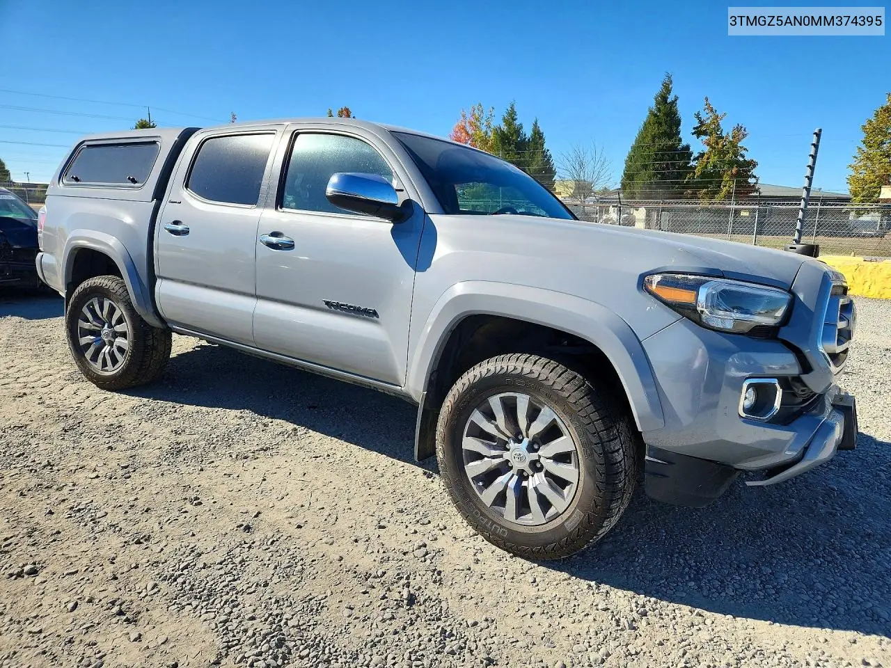 2021 TOYOTA TACOMA VIN 3TMGZ5AN0MM374395 — фото 4