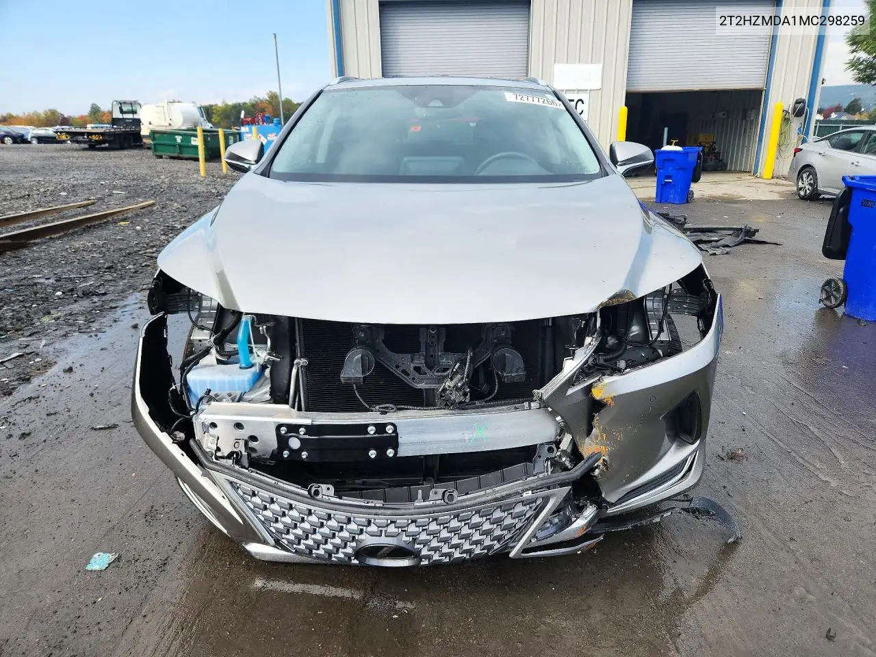 2021 LEXUS RX VIN 2T2HZMDA1MC298259 — фото 5