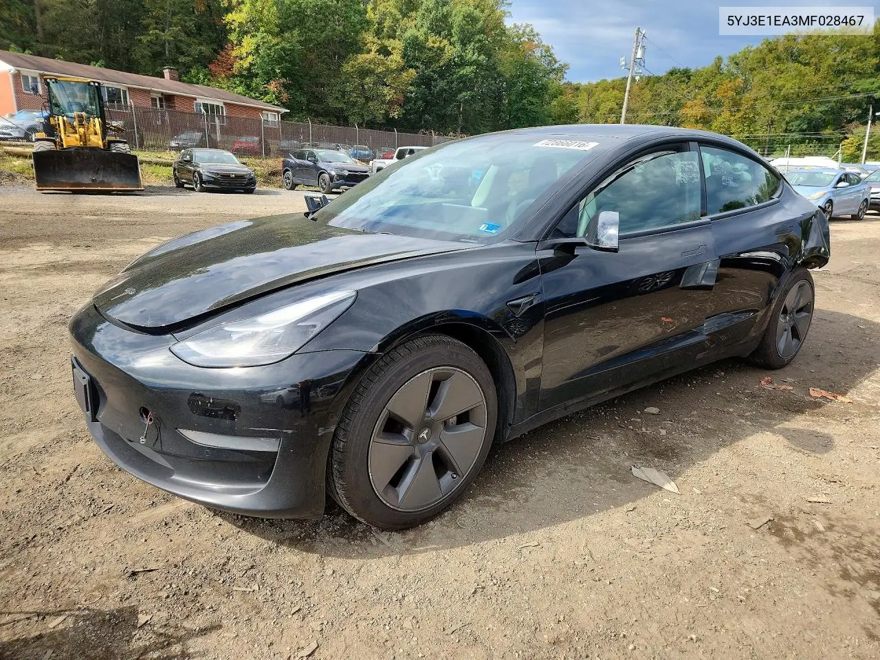 TESLA MODEL 3 2021, VIN 5YJ3E1EA3MF028467