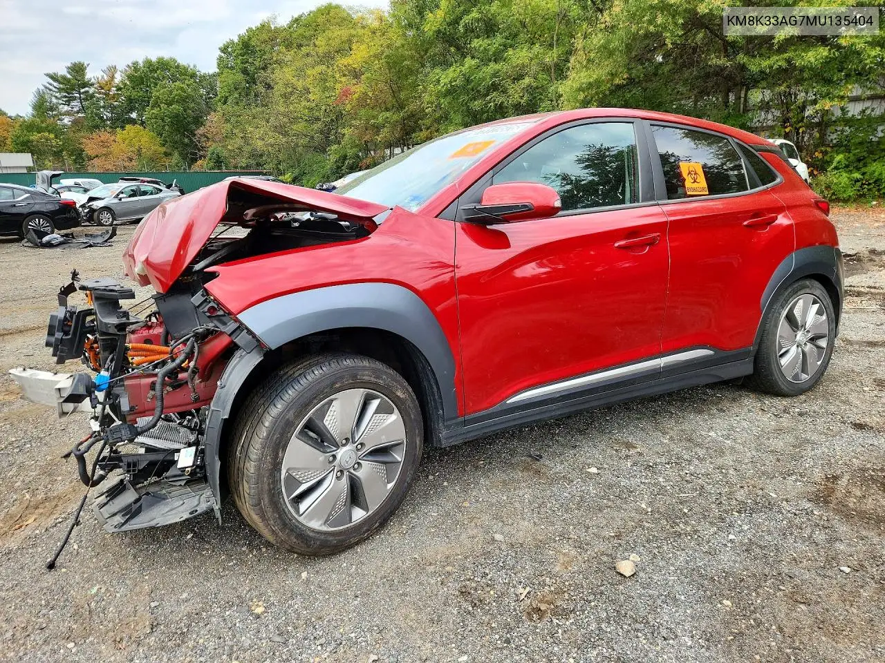 HYUNDAI KONA 2021, VIN KM8K33AG7MU135404