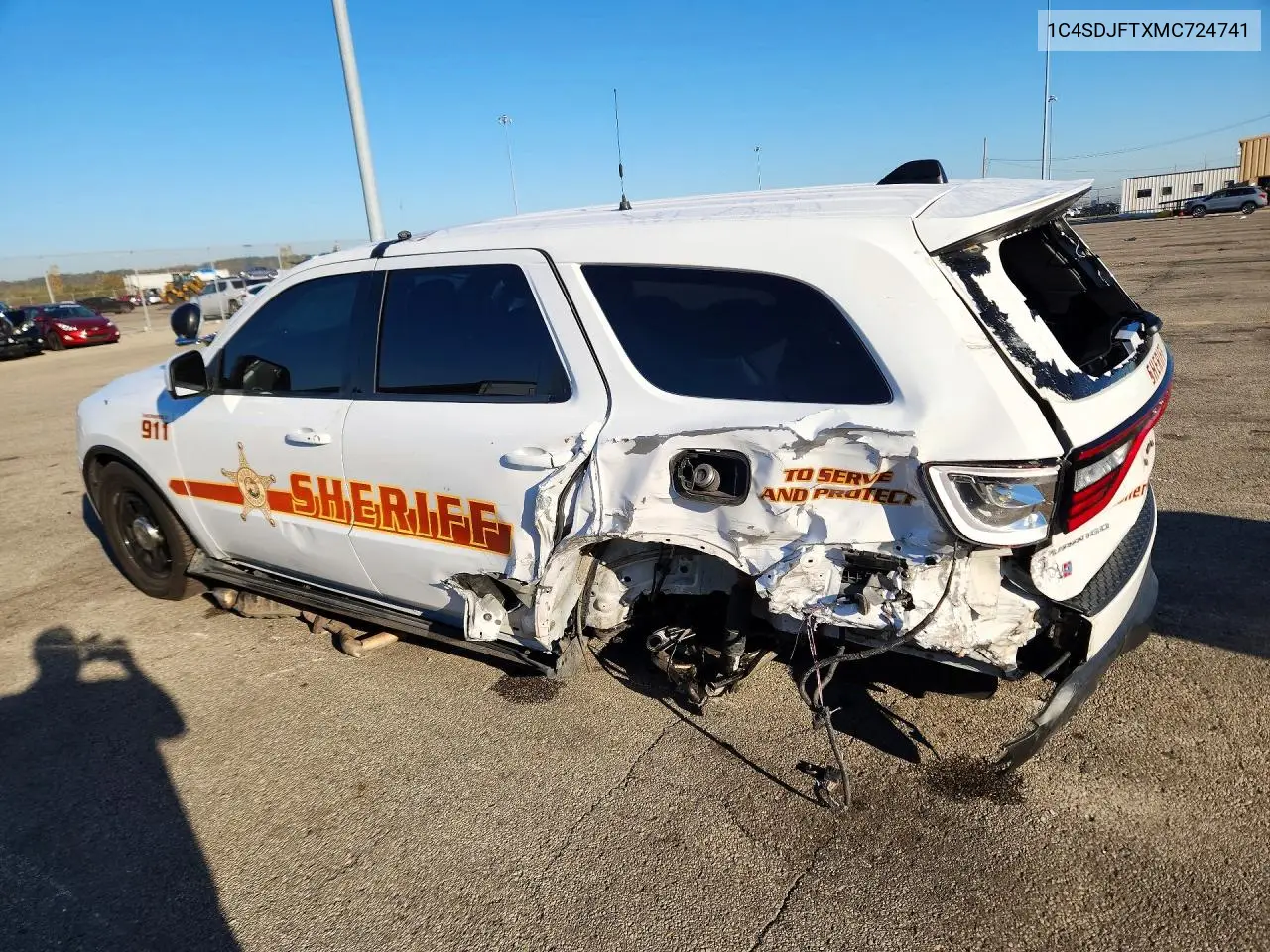 2021 DODGE DURANGO VIN 1C4SDJFTXMC724741 — фото 2