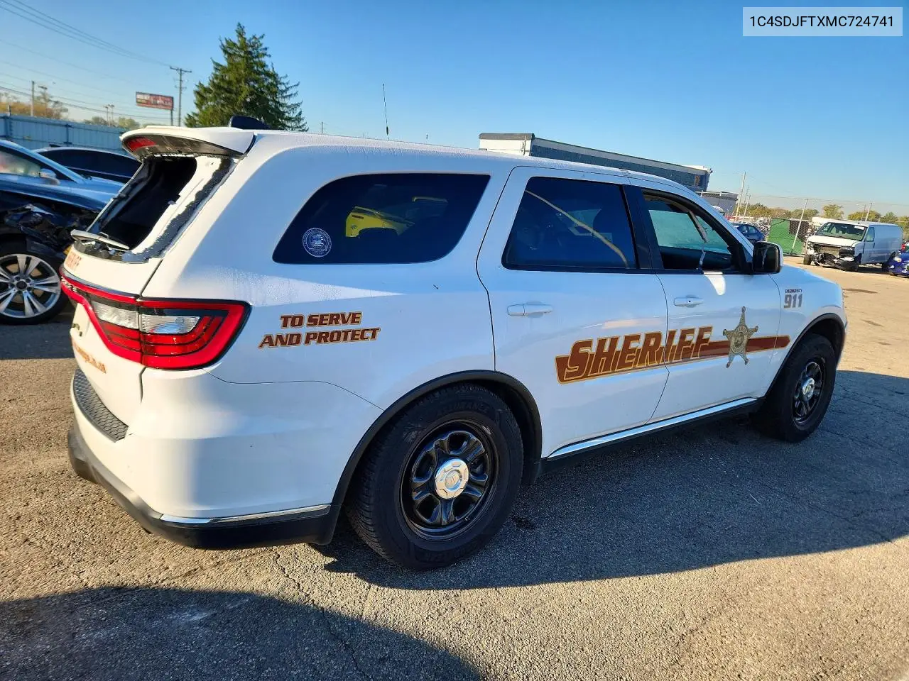 2021 DODGE DURANGO VIN 1C4SDJFTXMC724741 — фото 3