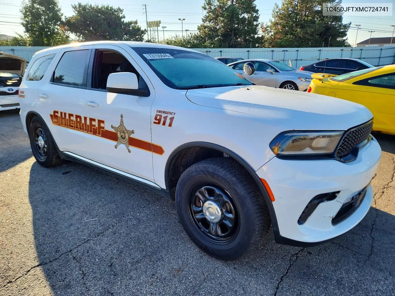 2021 DODGE DURANGO VIN 1C4SDJFTXMC724741 — фото 4