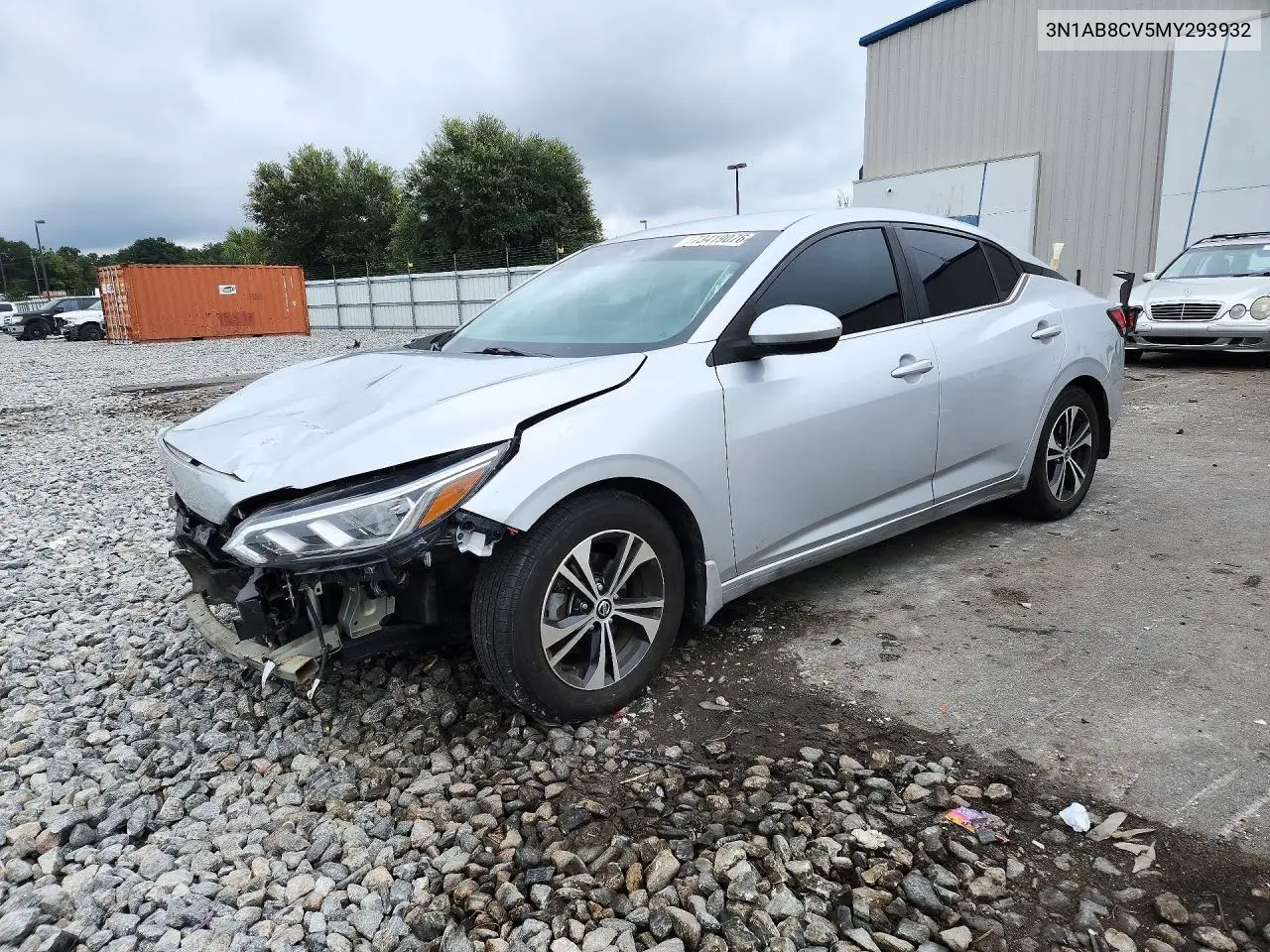 NISSAN SENTRA 2021, VIN 3N1AB8CV5MY293932