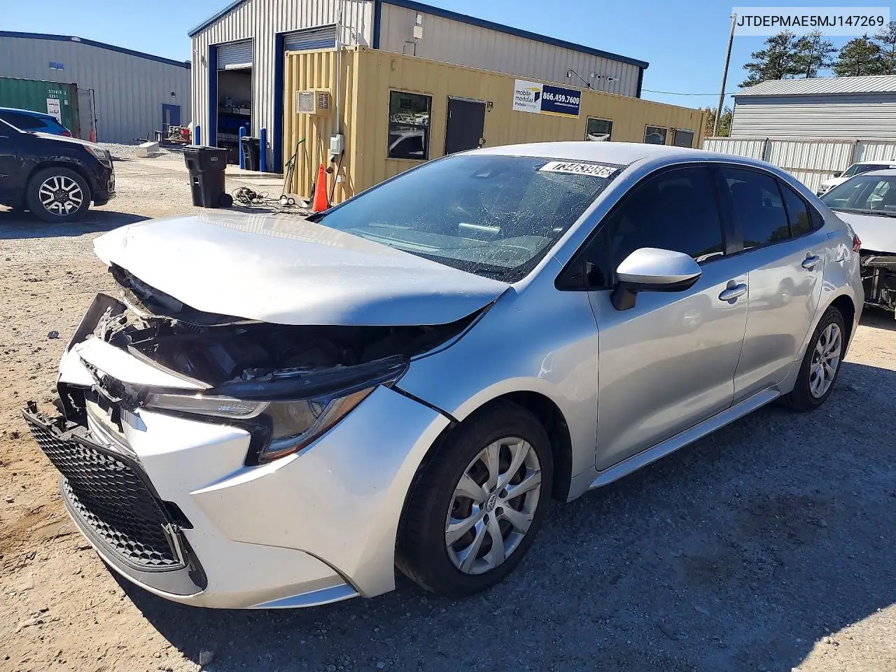 TOYOTA COROLLA 2021, VIN JTDEPMAE5MJ147269