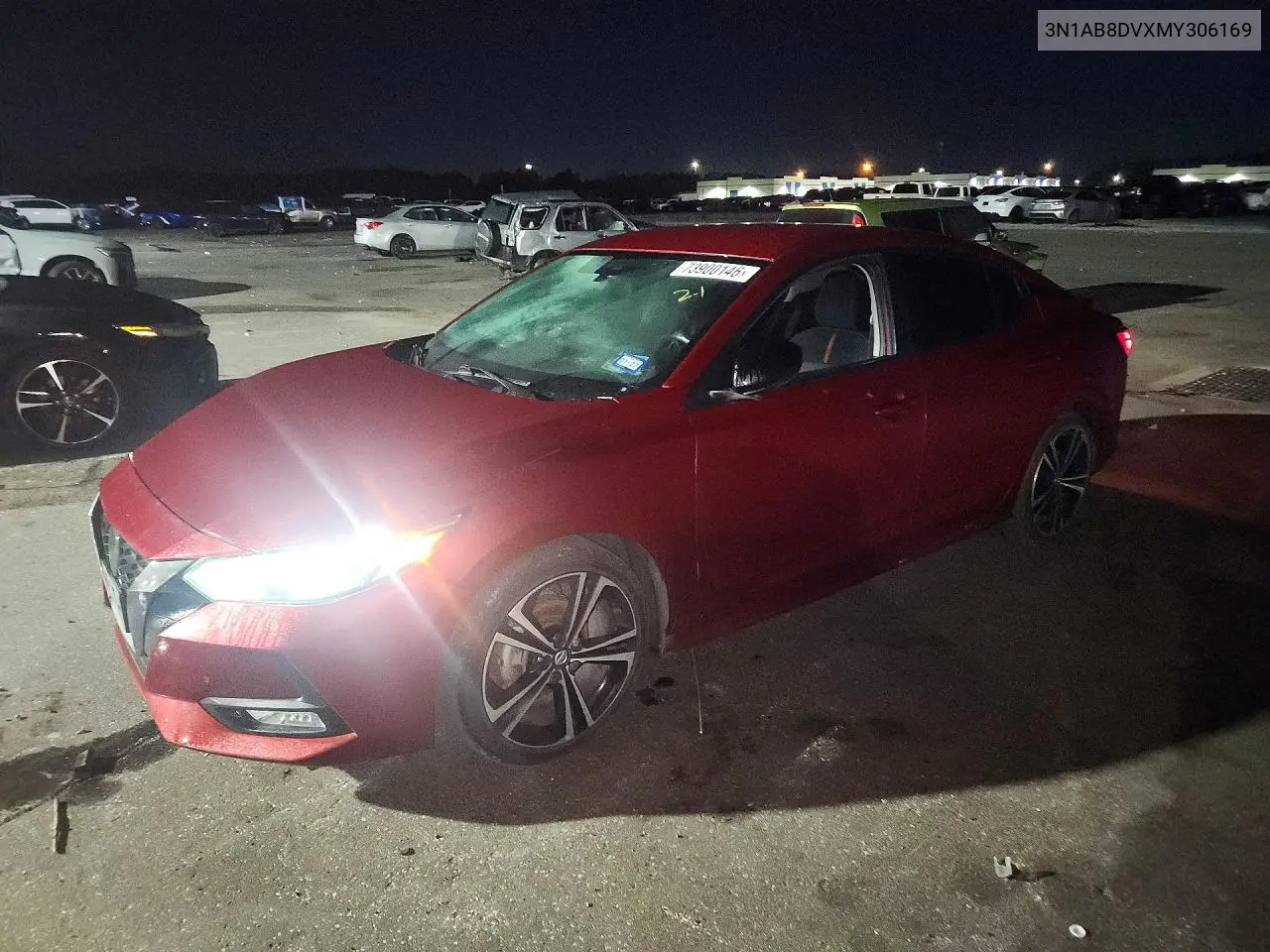 NISSAN SENTRA 2021, VIN 3N1AB8DVXMY306169