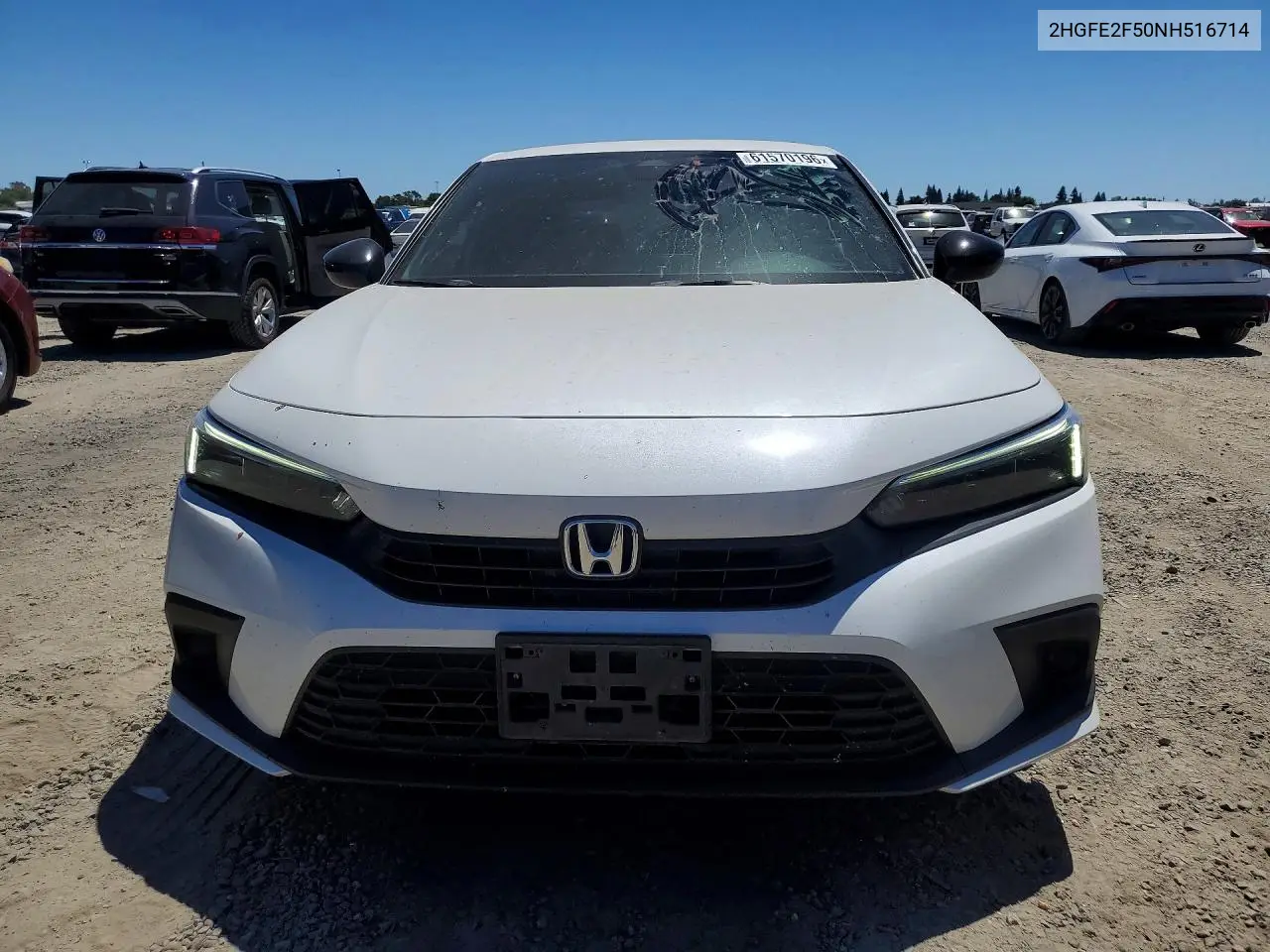 2022 HONDA CIVIC VIN 2HGFE2F50NH516714 — фото 5