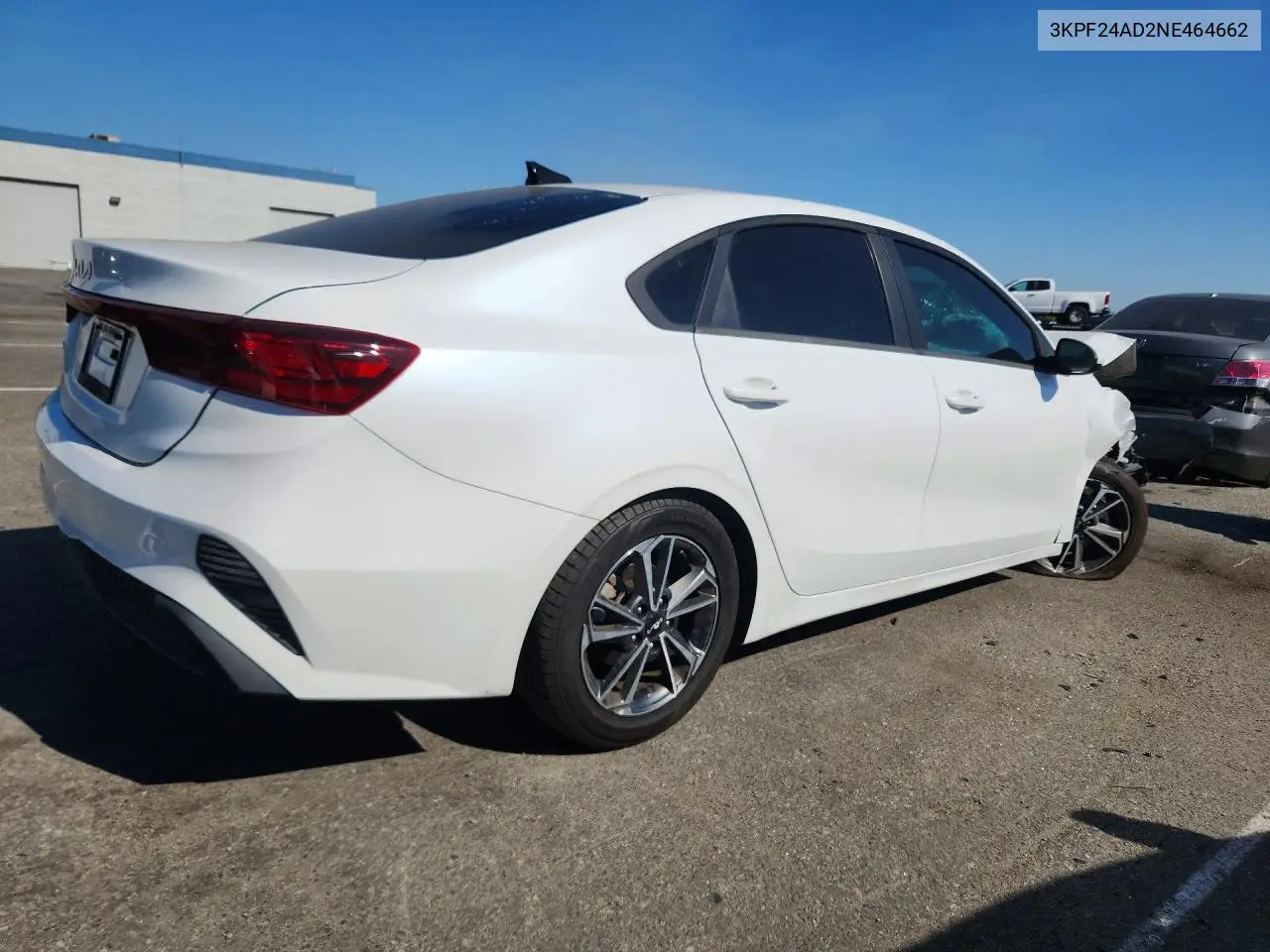 2022 KIA FORTE VIN 3KPF24AD2NE464662 — фото 3